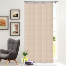 Load image into Gallery viewer, Dunmore Cream 3-Panel Single Rail Panel Track Extendable 28"-43"W x 91.4"H, Panel width 15.75" - 80% LIGHT-FILTERING