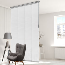 Load image into Gallery viewer, Embroidered Chiffon 4-Panel Single Rail Panel Track Extendable 34"-57"W x 91.4"H, Panel width 15.75" - 80% LIGHT-FILTERING