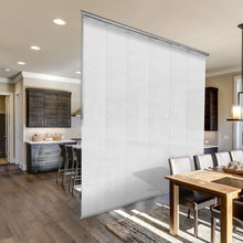 Load image into Gallery viewer, Embroidered Chiffon 6-Panel Single Rail Panel Track Extendable 48"-84"W x 91.4"H, Panel width 15.75" - 80% LIGHT-FILTERING