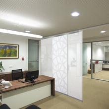 Load image into Gallery viewer, 3-Panel Single Rail Panel Track Blind Extendable 36"-66"W x 91.4"H, Panel width 23.5", Shattered, Winter