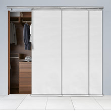 Load image into Gallery viewer, Embroidered Chiffon 3-Panel Single Rail Panel Track 36"-66"W x 91.4"H, Panel width 23.5" - 80% LIGHT-FILTERING