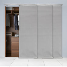 Load image into Gallery viewer, Embroidered Cadet 3-Panel Single Rail Panel Track 36"-66"W x 91.4"H, Panel width 23.5" - 80% LIGHT-FILTERING