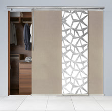 Load image into Gallery viewer, 3-Panel Single Rail Panel Track Blind Extendable 36"-66"W x 91.4"H, Panel width 23.5", Shattered, Cornsilk