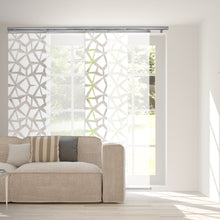 Load image into Gallery viewer, 4-Panel Single Rail Panel Track Blind Extendable 48"-88"W x 91.4"H, Panel width 23.5", Shattered, Winter