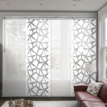 Load image into Gallery viewer, 4-Panel Single Rail Panel Track Blind Extendable 48"-88"W x 91.4"H, Panel width 23.5", Shattered, Winter