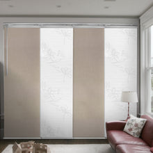 Load image into Gallery viewer, 4-Panel Single Rail Panel Track Blind Extendable 48"-88"W x 91.4"H, Panel width 23.5", Lotus, Cornsilk
