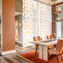 Load image into Gallery viewer, 4-Panel Single Rail Panel Track Blind Extendable 48"-88"W x 91.4"H, Panel width 23.5", Shattered, Winter