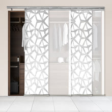 Load image into Gallery viewer, 4-Panel Single Rail Panel Track Blind Extendable 48"-88"W x 91.4"H, Panel width 23.5", Shattered, Winter