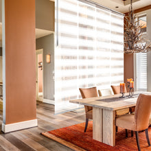 Load image into Gallery viewer, Macadamia 4-Panel Single Rail Panel Track 48"-88"W, Panel width 23.5" - 40% LIGHT-FILTERING