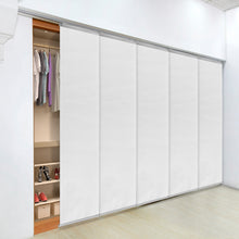 Load image into Gallery viewer, Embroidered Chiffon 5-Panel Single Rail Panel Track 58"-110"W x 91.4"H, Panel width 23.5" - 80% LIGHT-FILTERING