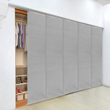 Load image into Gallery viewer, Embroidered Cadet 5-Panel Single Rail Panel Track 58"-110"W x 91.4"H, Panel width 23.5" - 80% LIGHT-FILTERING