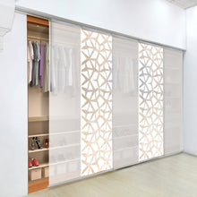 Load image into Gallery viewer, 5-Panel Single Rail Panel Track Blind Extendable 58"-110"W x 91.4"H, Panel width 23.5", Shattered, Winter