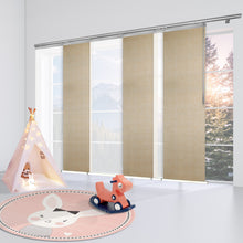 Load image into Gallery viewer, 6-Panel Single Rail Panel Track Blind Extendable 70"-130"W x 91.4"H, Panel width 23.5", Winter, Marisol