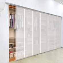 Load image into Gallery viewer, Winter 6-Panel Single Rail Panel Track 70"-130"W x 91.4"H, Panel width 23.5" - 50% LIGHT-FILTERING
