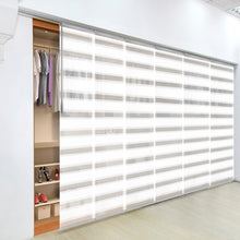 Load image into Gallery viewer, Macadamia 6-Panel Single Rail Panel Track 70"-130"W, Panel width 23.5" - 40% LIGHT-FILTERING