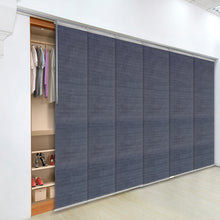 Load image into Gallery viewer, Spruce 6-Panel Single Rail Panel Track 70"-130"W, Panel width 23.5" - 80% LIGHT-FILTERING