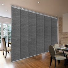 Load image into Gallery viewer, Charcoal Camo 6-Panel Single Rail Panel Track 70"-130"W x 91.4"H, Panel width 23.5" - 75% LIGHT-FILTERING