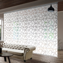 Load image into Gallery viewer, Shattered 6-Panel Single Rail Panel Track 70"-130"W, Panel width 23.5" - 50% LIGHT-FILTERING