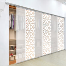 Load image into Gallery viewer, 6-Panel Single Rail Panel Track Blind Extendable 70"-130"W x 91.4"H, Panel width 23.5", Shattered, Winter