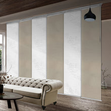 Load image into Gallery viewer, 6-Panel Single Rail Panel Track Blind Extendable 70"-130"W x 91.4"H, Panel width 23.5", Lotus, Cornsilk