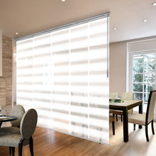 Load image into Gallery viewer, Macadamia 5-Panel Single Rail Panel Track 58"-110"W, Panel width 23.5" - 40% LIGHT-FILTERING