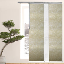 Load image into Gallery viewer, 3-Panel Single Rail Panel Track Blind Extendable 36"-66"W x 91.4"H, Panel width 23.5", Lotus, Amaryllis