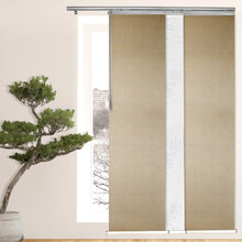 Load image into Gallery viewer, 3-Panel Single Rail Panel Track Blind Extendable 36"-66"W x 91.4"H, Panel width 23.5", Lotus, Marisol