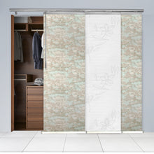 Load image into Gallery viewer, 3-Panel Single Rail Panel Track Blind Extendable 36"-66"W x 91.4"H, Panel width 23.5", Lotus, Abelia