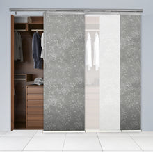 Load image into Gallery viewer, 3-Panel Single Rail Panel Track Blind Extendable 36"-66"W x 91.4"H, Panel width 23.5", Winter, Carolyn