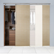 Load image into Gallery viewer, 3-Panel Single Rail Panel Track Blind Extendable 36"-66"W x 91.4"H, Panel width 23.5", Winter, Marisol