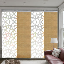 Load image into Gallery viewer, 4-Panel Single Rail Panel Track Blind Extendable 48"-88"W x 91.4"H, Panel width 23.5", Shattered, Canary