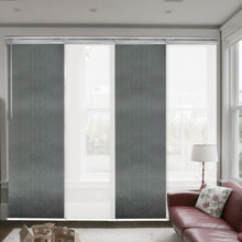 Load image into Gallery viewer, 4-Panel Single Rail Panel Track Blind Extendable 48"-88"W x 91.4"H, Panel width 23.5", Winter, Dove