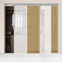 Load image into Gallery viewer, 4-Panel Single Rail Panel Track Blind Extendable 48"-88"W x 91.4"H, Panel width 23.5", Winter, Canary