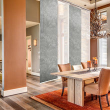 Load image into Gallery viewer, 4-Panel Single Rail Panel Track Blind Extendable 48"-88"W x 91.4"H, Panel width 23.5", Winter, Carolyn