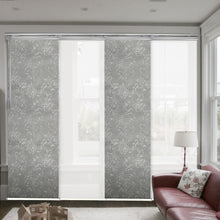 Load image into Gallery viewer, 4-Panel Single Rail Panel Track Blind Extendable 48"-88"W x 91.4"H, Panel width 23.5", Winter, Carolyn