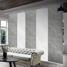 Load image into Gallery viewer, 5-Panel Single Rail Panel Track Blind Extendable 58"-110"W x 91.4"H, Panel width 23.5", Lotus, Carolyn