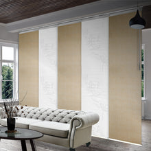 Load image into Gallery viewer, 5-Panel Single Rail Panel Track Blind Extendable 58"-110"W x 91.4"H, Panel width 23.5", Lotus, Marisol