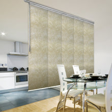 Load image into Gallery viewer, Amaryllis 5-Panel Single Rail Panel Track 58"-110"W x 91.4"H, Panel width 23.5" - 70% LIGHT-FILTERING