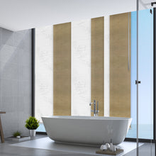 Load image into Gallery viewer, 6-Panel Single Rail Panel Track Blind Extendable 70"-130"W x 91.4"H, Panel width 23.5", Lotus, Canary