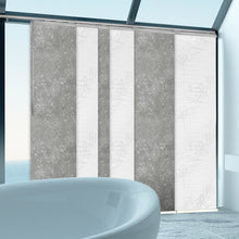 Load image into Gallery viewer, 6-Panel Single Rail Panel Track Blind Extendable 70"-130"W x 91.4"H, Panel width 23.5", Lotus, Carolyn
