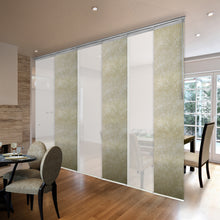 Load image into Gallery viewer, 6-Panel Single Rail Panel Track Blind Extendable 70"-130"W x 91.4"H, Panel width 23.5", Winter, Amaryllis