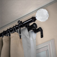 Load image into Gallery viewer, Faceted 13/16" Triple Curtain Rod