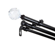 Load image into Gallery viewer, Faceted 13/16" Triple Curtain Rod