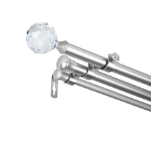 Load image into Gallery viewer, Faceted 13/16" Triple Curtain Rod