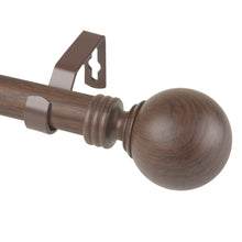 Load image into Gallery viewer, Globe Faux Wood Curtain Rod