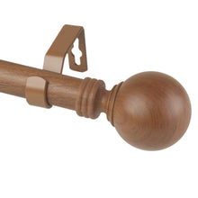 Load image into Gallery viewer, Globe Faux Wood Curtain Rod