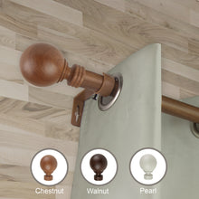 Load image into Gallery viewer, Globe Faux Wood Curtain Rod