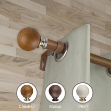 Load image into Gallery viewer, Finola Faux Wood Curtain Rod