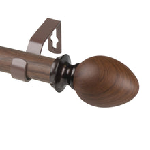 Load image into Gallery viewer, Ovate Faux Wood Curtain Rod