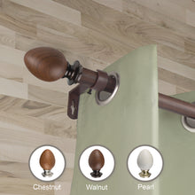 Load image into Gallery viewer, Ovate Faux Wood Curtain Rod